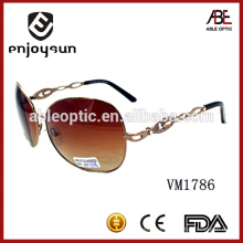 Коричневый цвет поляризованный металлический каркас модные солнцезащитные очки